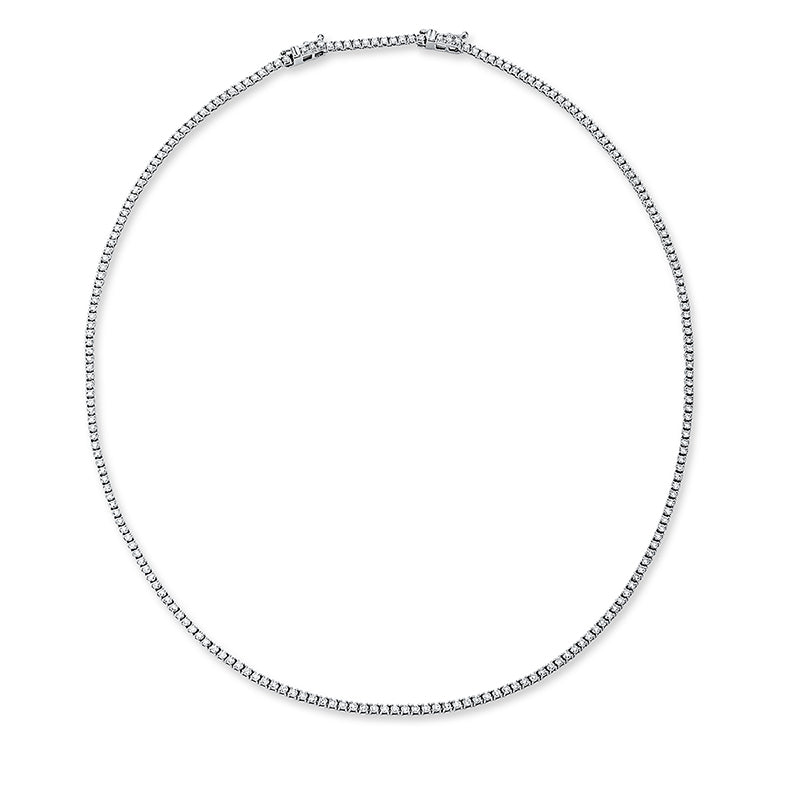 Collier 18 kt WG, mit ZÖ 42 cm