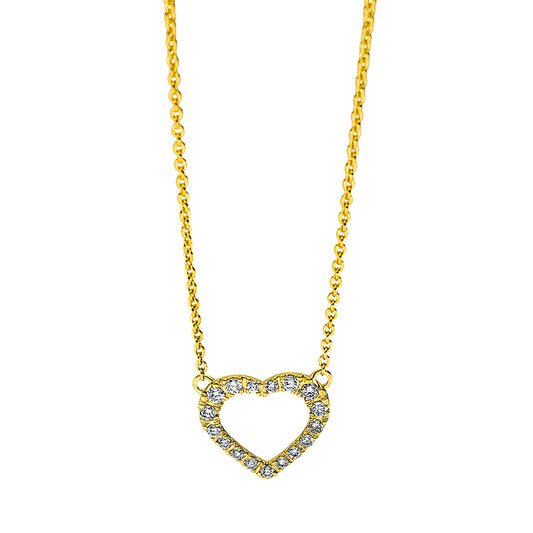 Necklace 18 kt gold heart