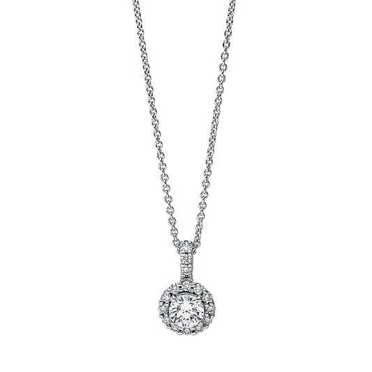 Necklace 18 kt white gold, with eyelet