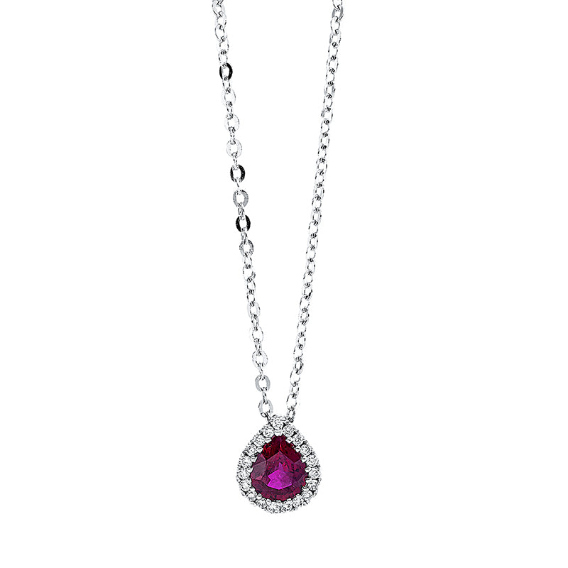 Necklace 18 kt WG teardrop