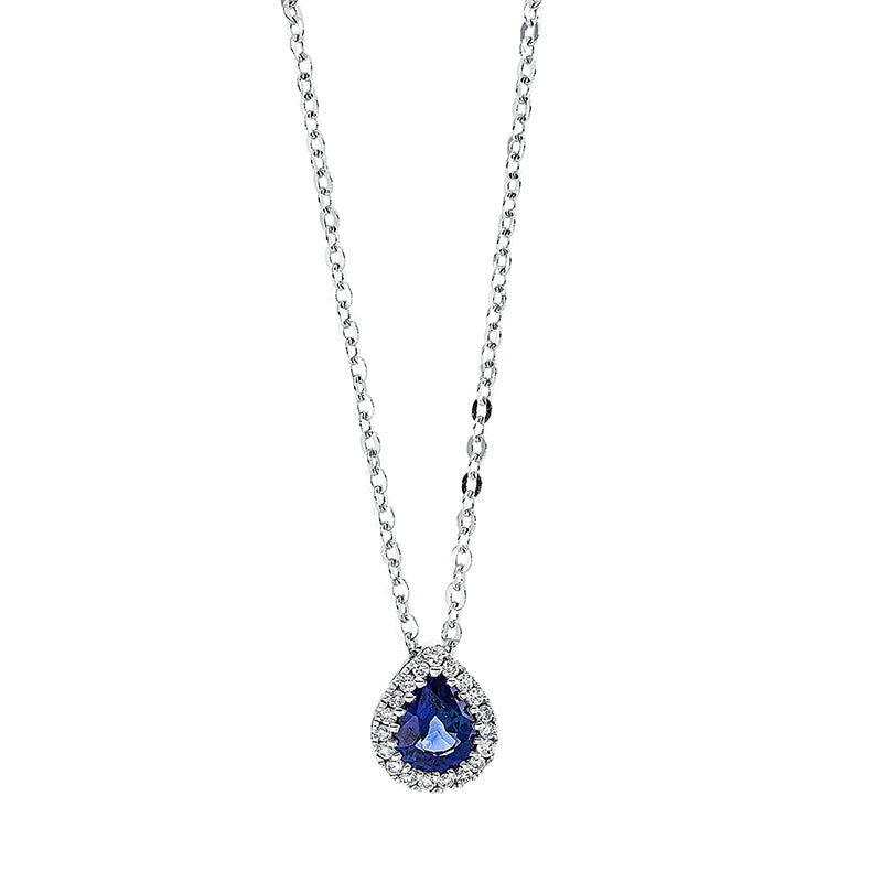 Necklace 18 kt WG teardrop