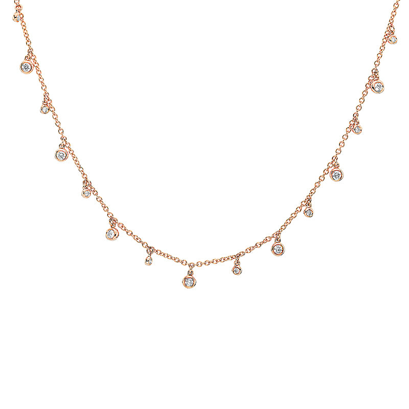 Collier frame 18 kt RG, with ZÖ 40 cm