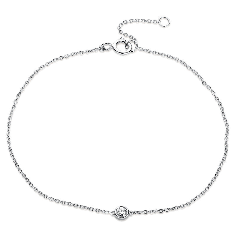 Armband Zarge 14 kt WG, ZÖ 15,5 cm