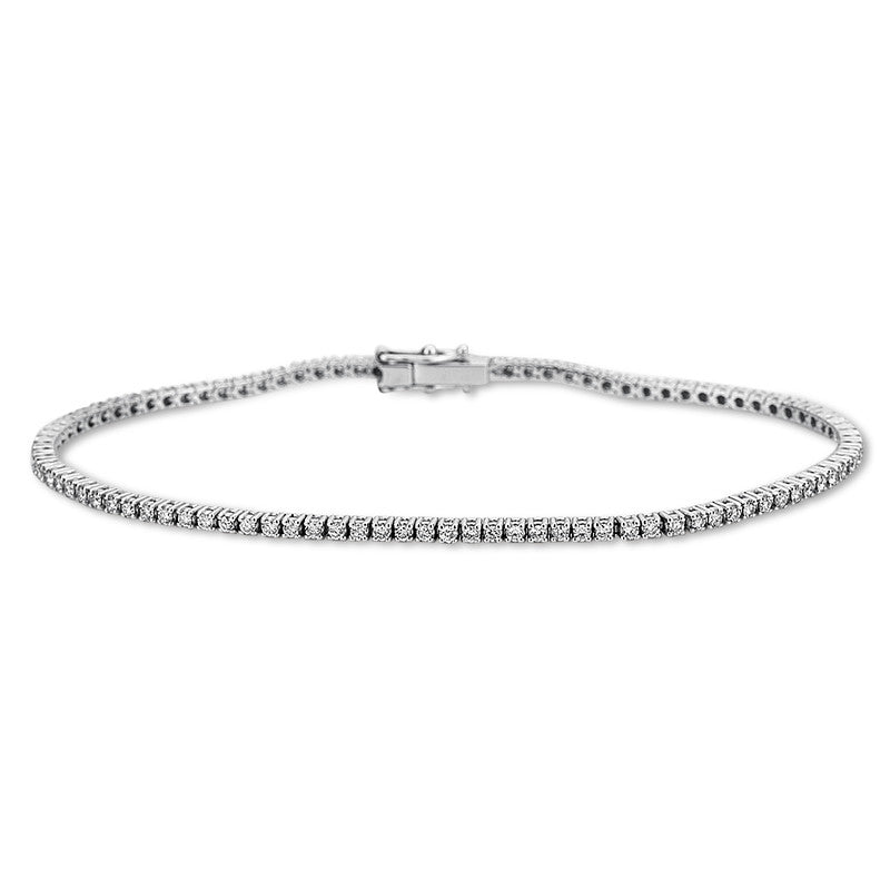 Armband 4er-Krappe 18 kt WG, 2x Sicherheitsacht