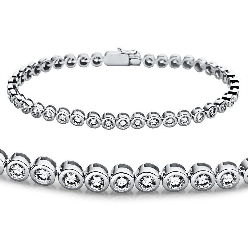 Bracelet bezel 18 kt white gold