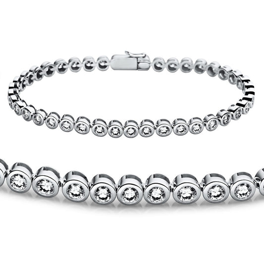 Bracelet bezel 18 kt white gold