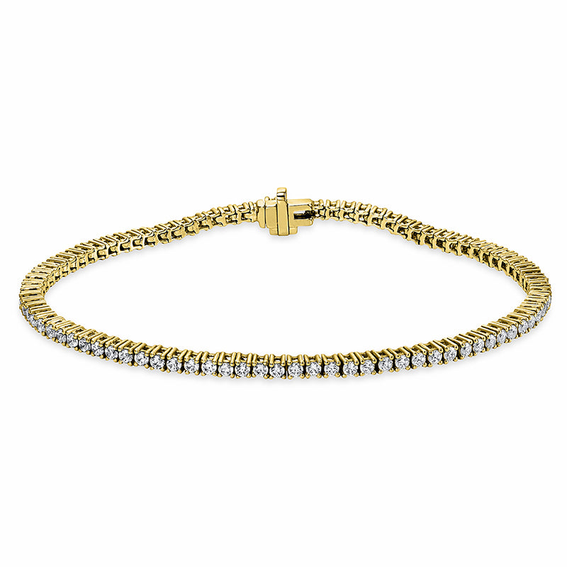 Bracelet 4 prongs 18 kt gold