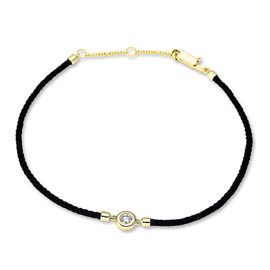 Armband 18 kt GG, black cord