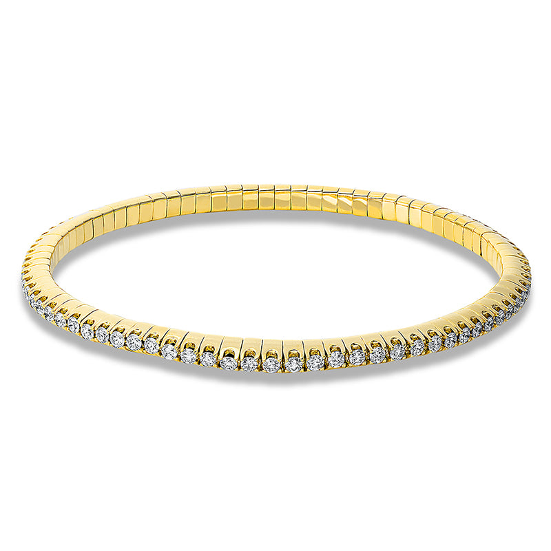 Bracelet 18 kt gold, flex band, variable