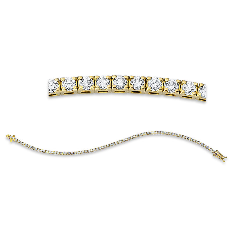 Bracelet 4 prongs 18 kt gold