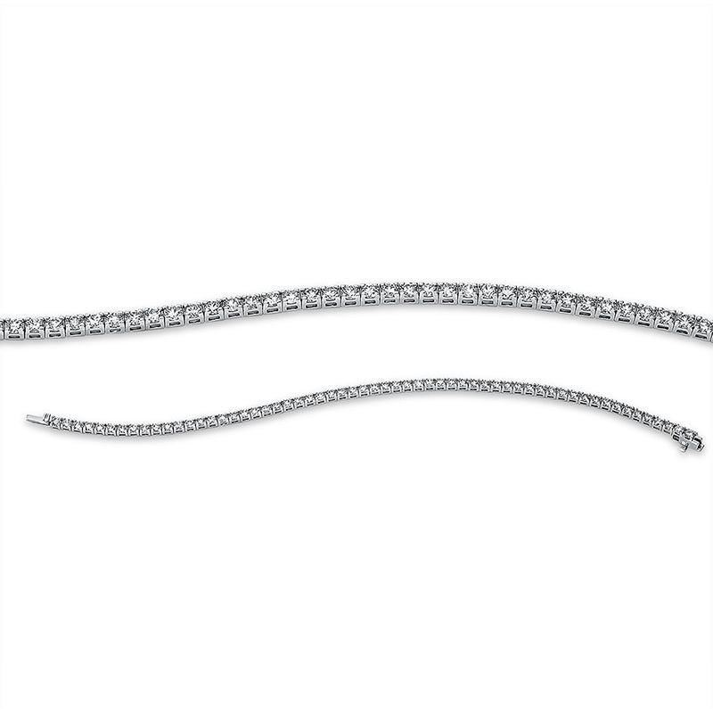 Bracelet 4 prongs 18 kt white gold