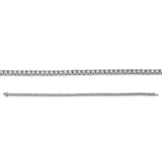 Bracelet 4 prongs 18 kt white gold