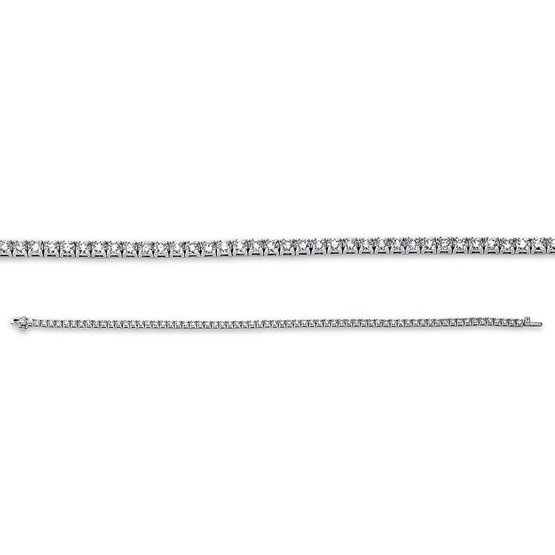 Bracelet 4 prongs 18 kt white gold