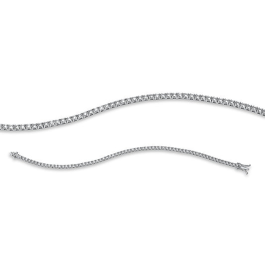 Bracelet 4 prongs 18 kt white gold