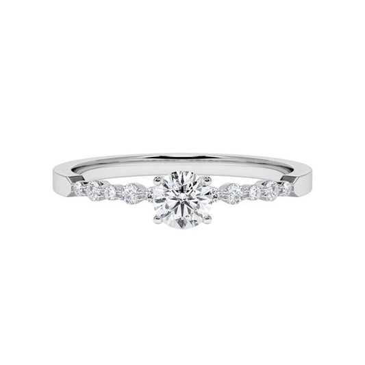 [RU-1787] Verlobungsring Weißgold 375