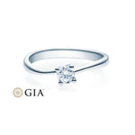 [RU-1500] Verlobungsring Weißgold 585