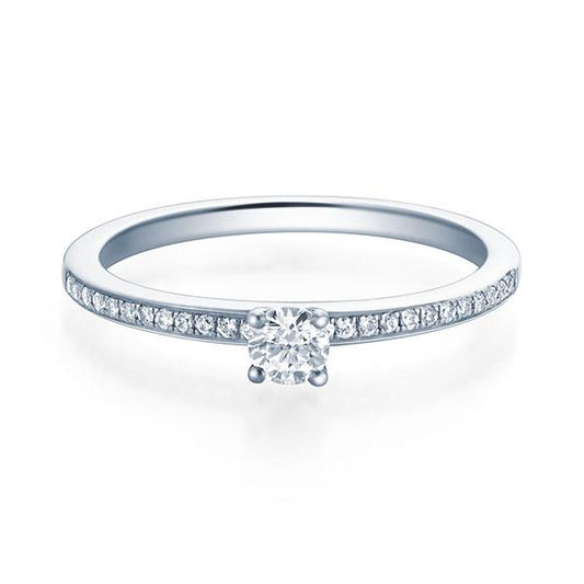 [RU-1596] Verlobungsring Weißgold 750